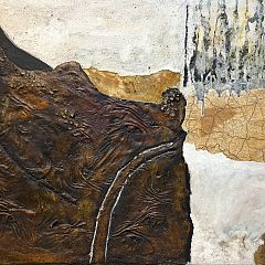 Elwyn Lynn

_Black Soil Territory_ c. 1961
76x101.5cm mixed media on canvas